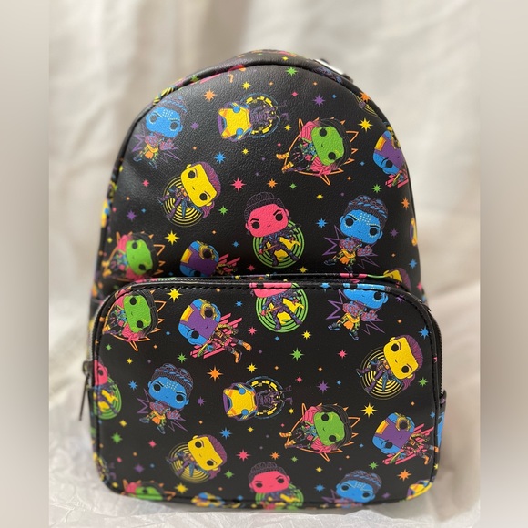 Funko Marvel Woman Neon Print 11.5" Mini Backpack - Picture 1 of 8